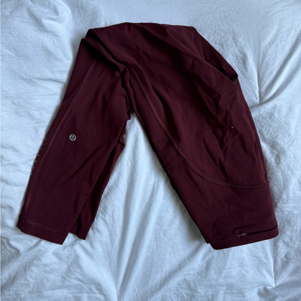 Lululemon Athletica Burgundy Leggings